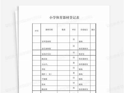 高中体育器材借还登记表格及流程，体育器材借还登记表封面